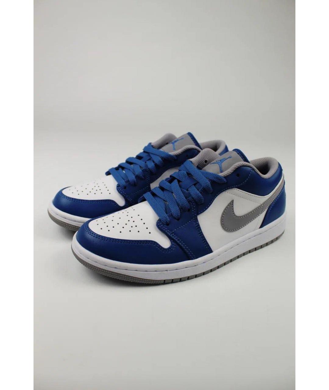 NIKE Синие кожаные низкие кроссовки / кеды, фото 6