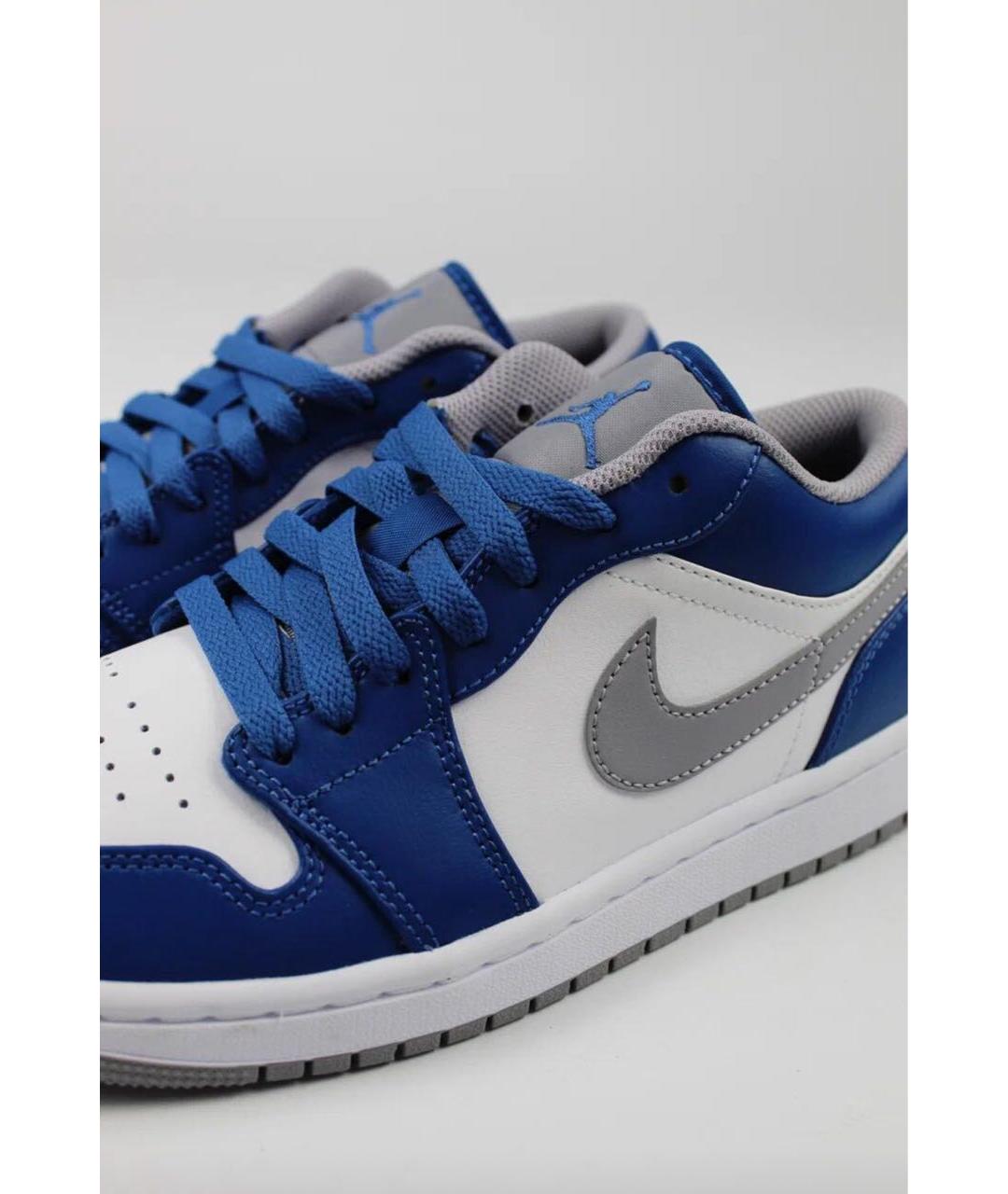 NIKE Синие кожаные низкие кроссовки / кеды, фото 3