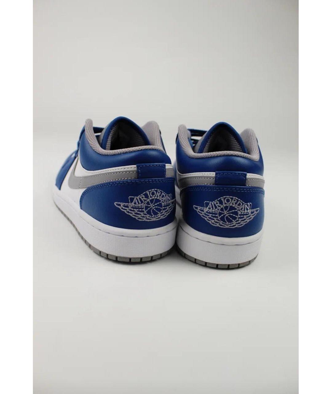 NIKE Синие кожаные низкие кроссовки / кеды, фото 4