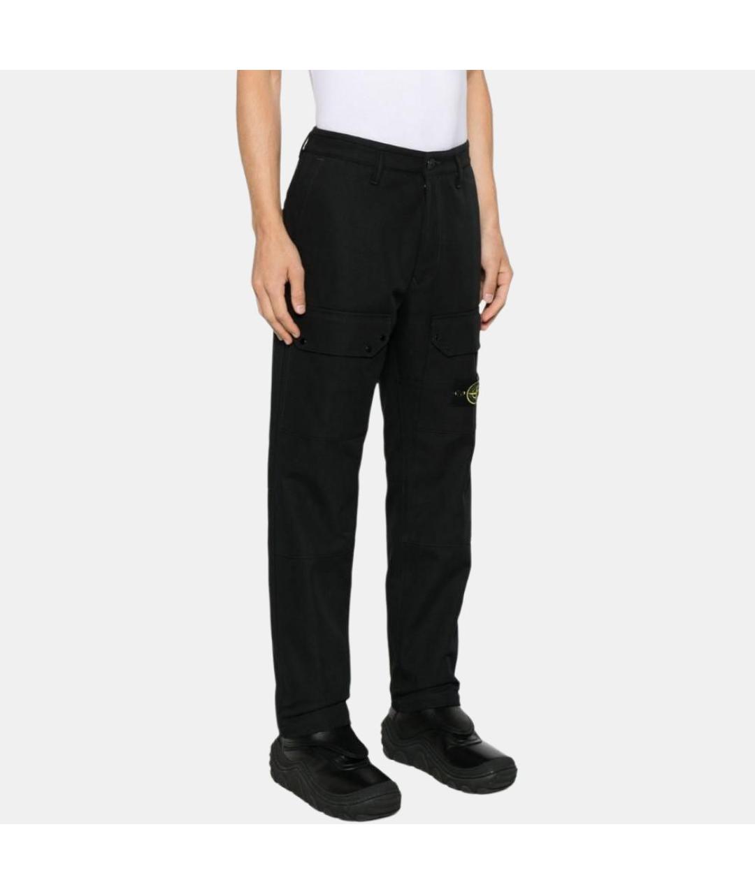 STONE ISLAND Черные брюки чинос, фото 5