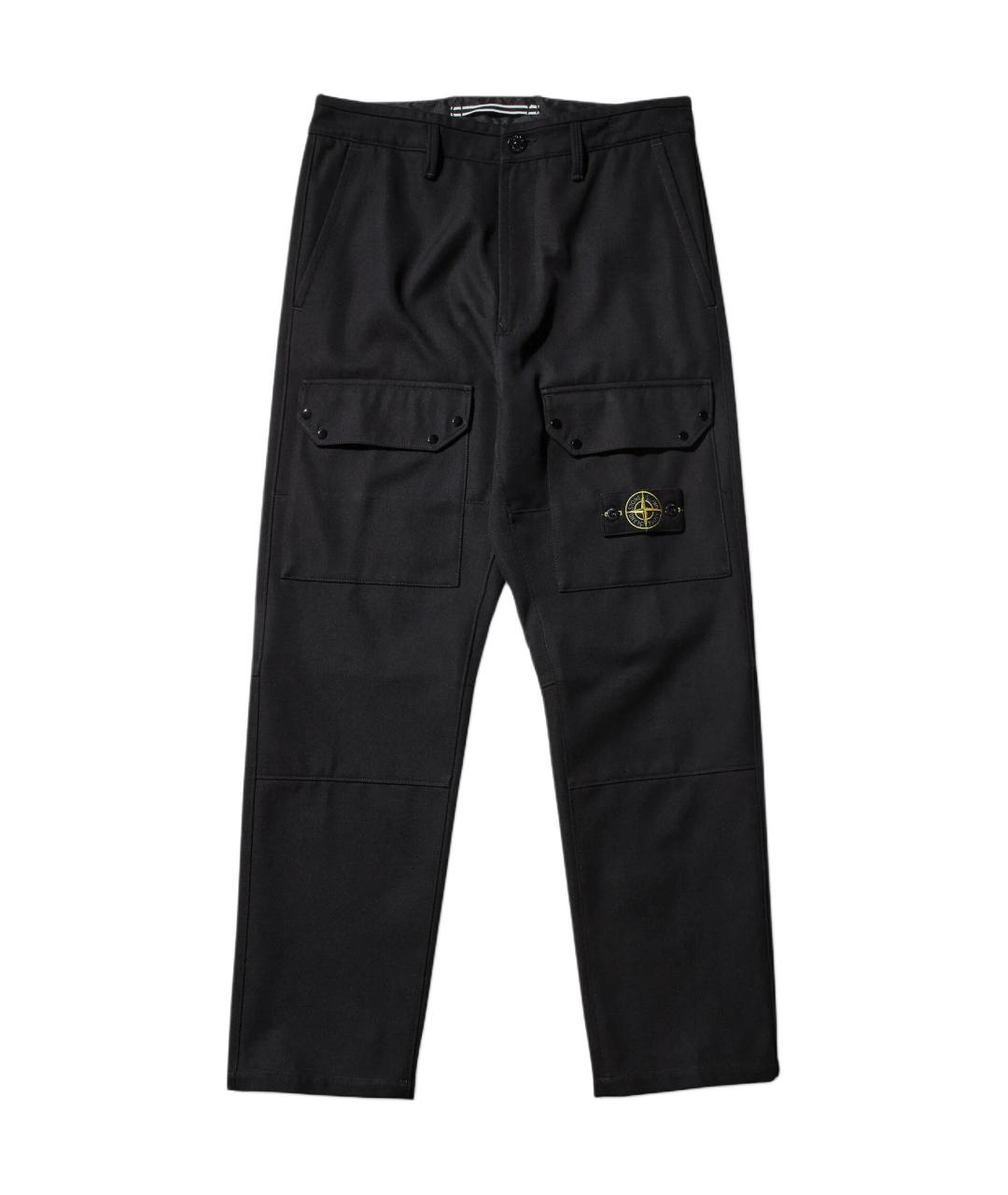 STONE ISLAND Черные брюки чинос, фото 1