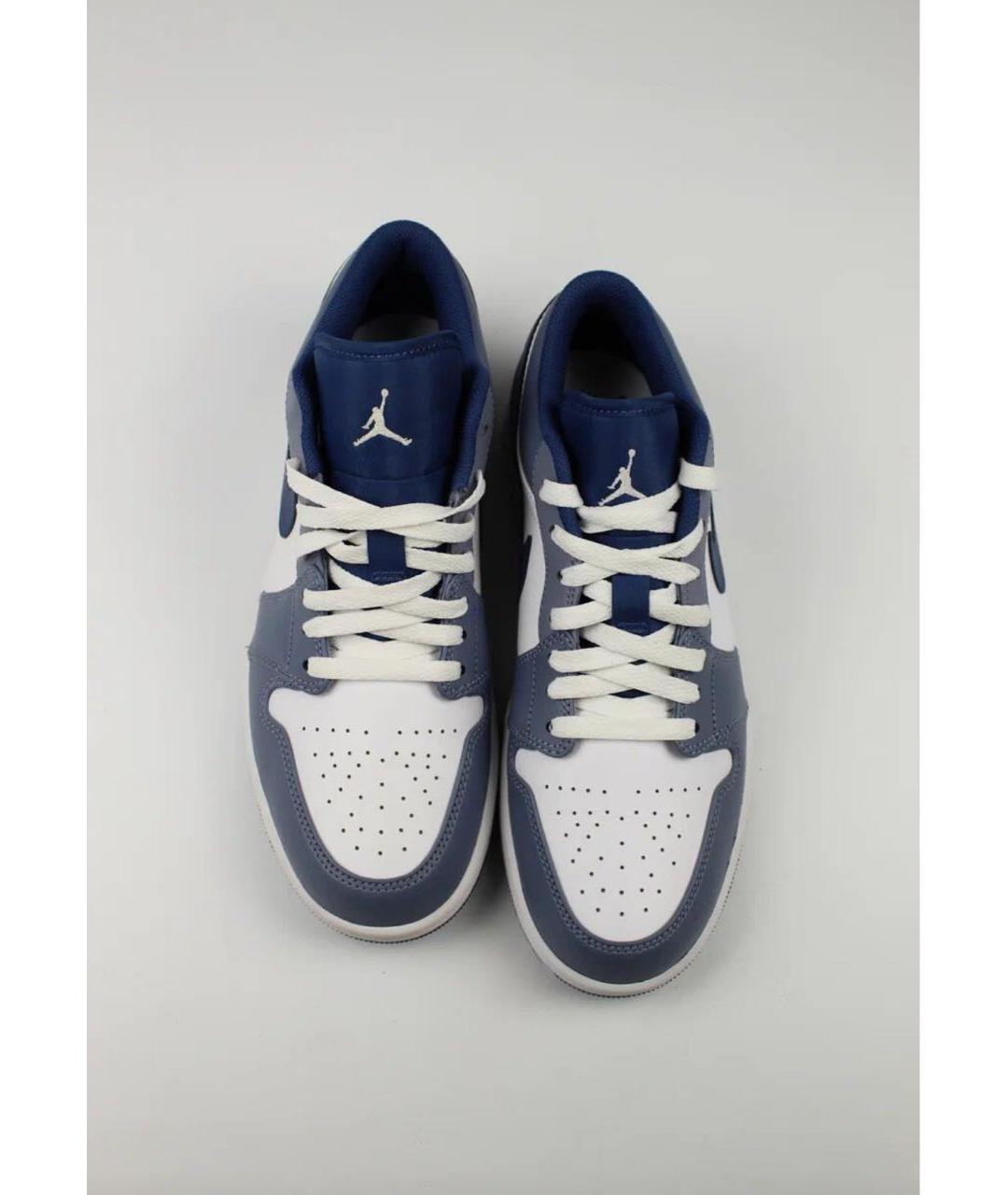 NIKE Антрацитовые кожаные низкие кроссовки / кеды, фото 3