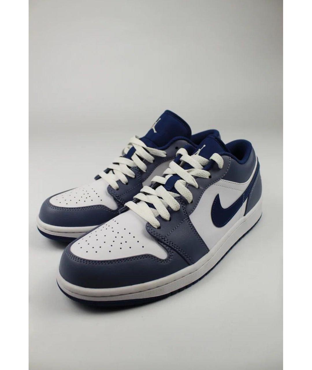 NIKE Антрацитовые кожаные низкие кроссовки / кеды, фото 6