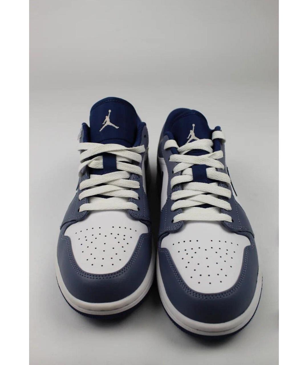 NIKE Антрацитовые кожаные низкие кроссовки / кеды, фото 2