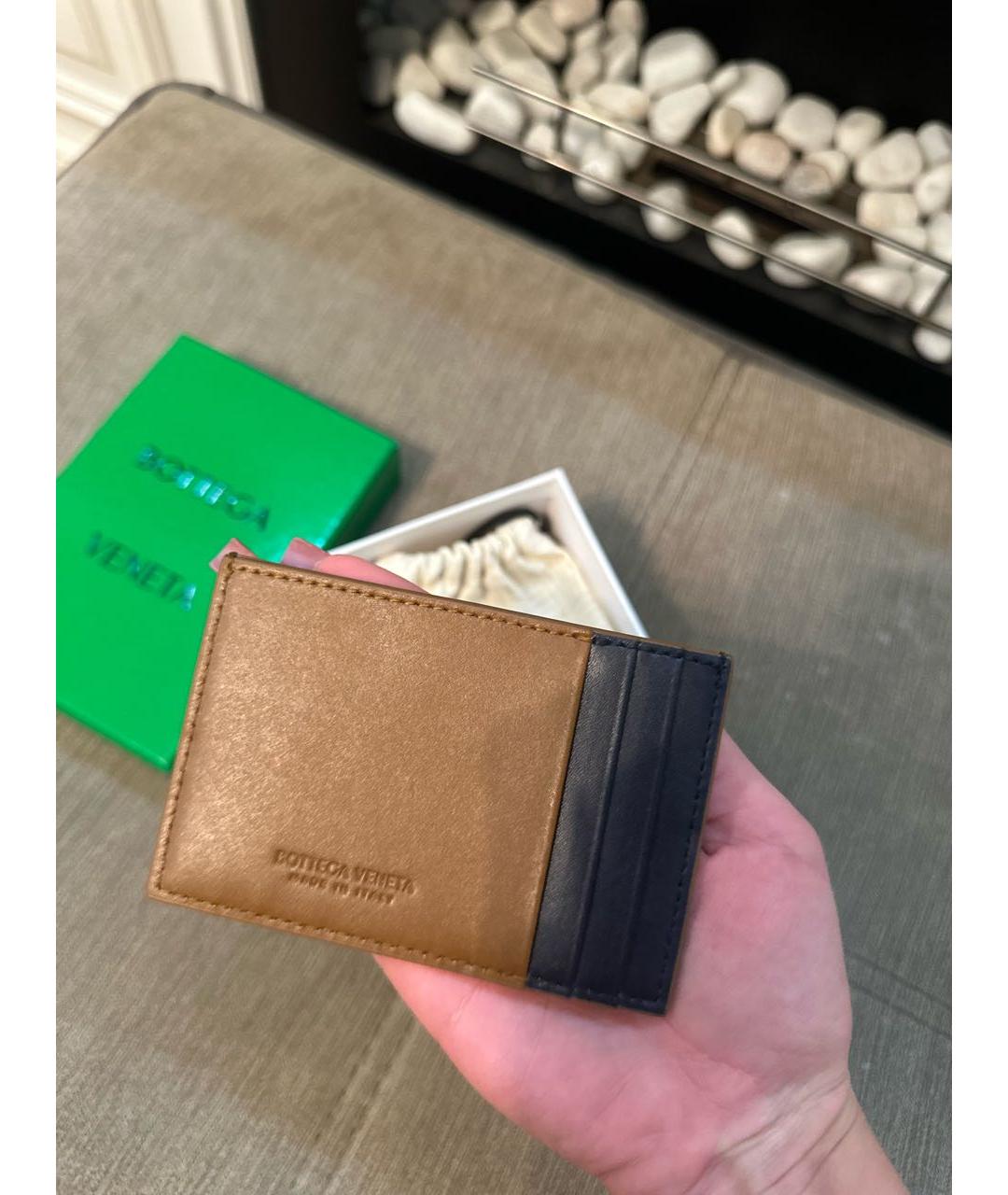 BOTTEGA VENETA Коричневый кожаный кардхолдер, фото 6