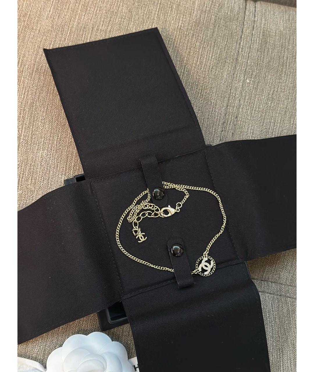 CHANEL Золотое металлическое колье, фото 3