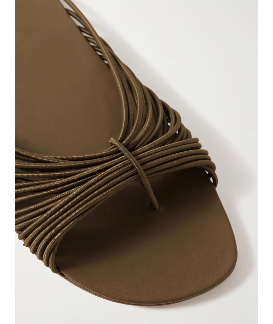 THE ROW Хаки шлепанцы, фото 4