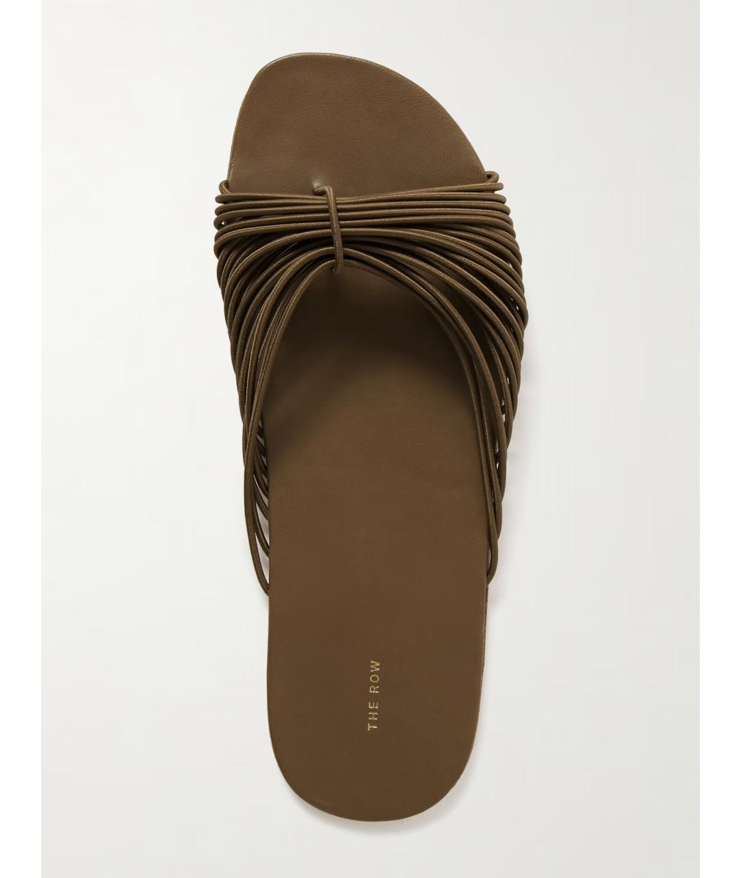 THE ROW Хаки шлепанцы, фото 5