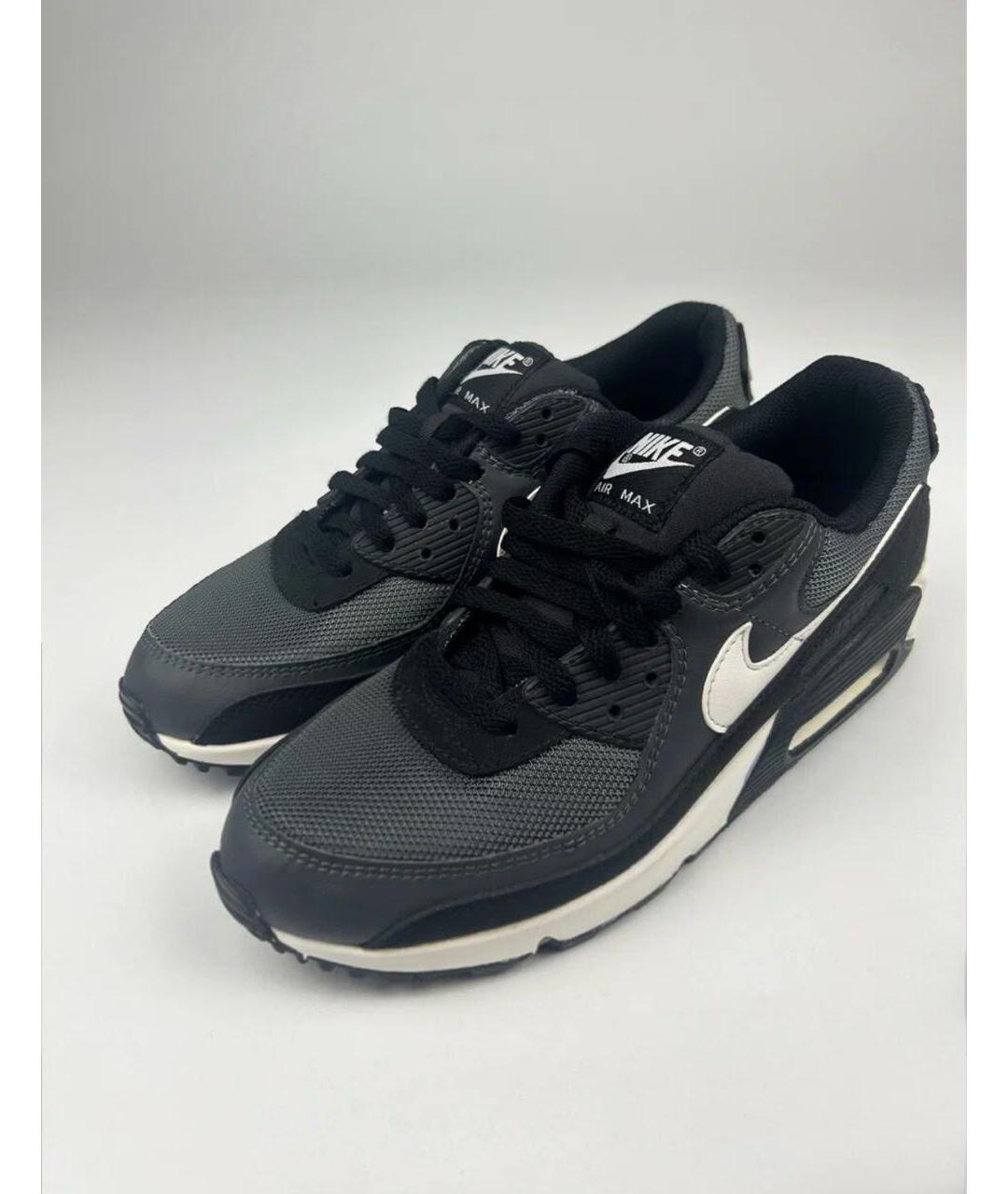 NIKE Черные текстильные высокие кроссовки / кеды, фото 2