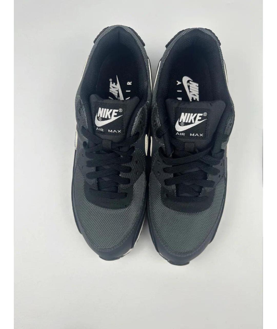 NIKE Черные текстильные высокие кроссовки / кеды, фото 3