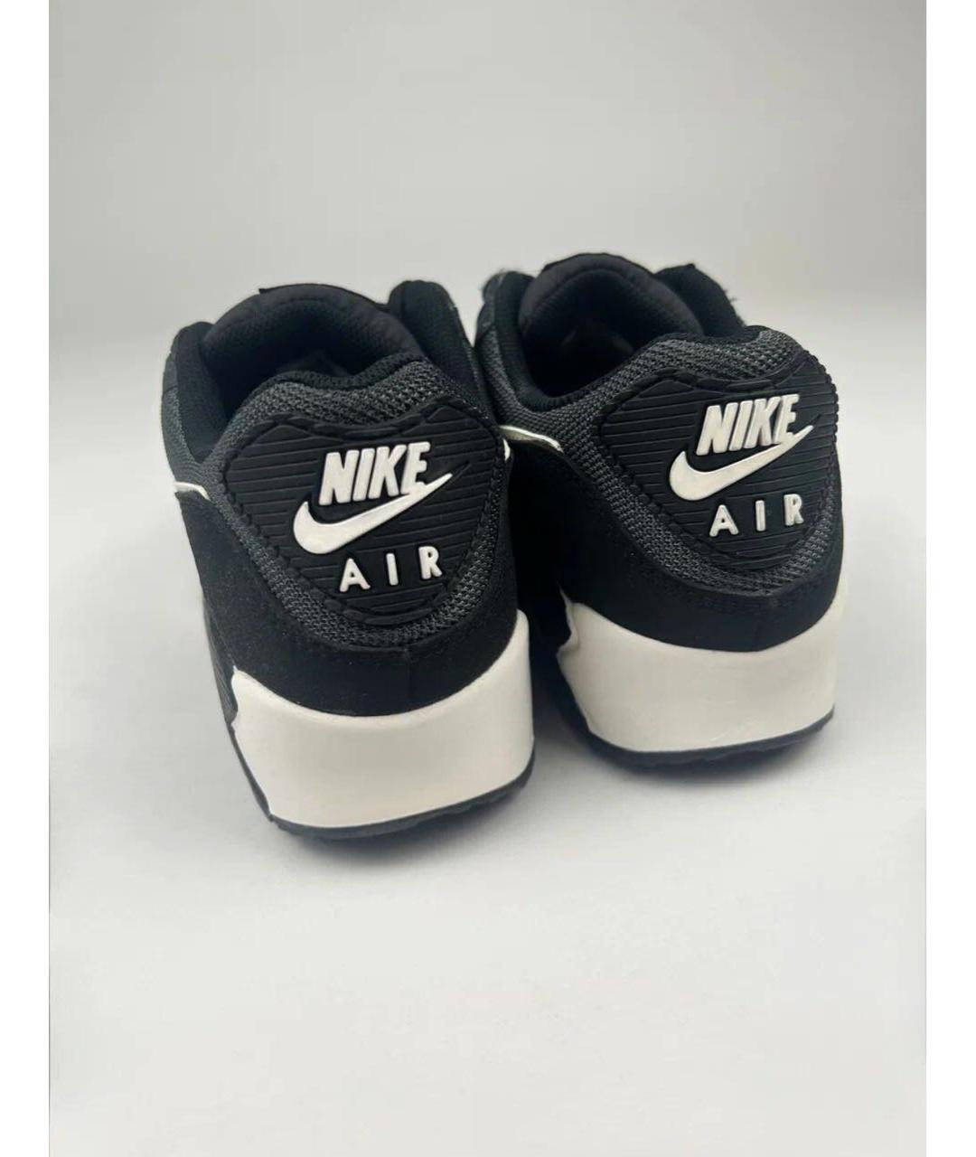 NIKE Черные текстильные высокие кроссовки / кеды, фото 4