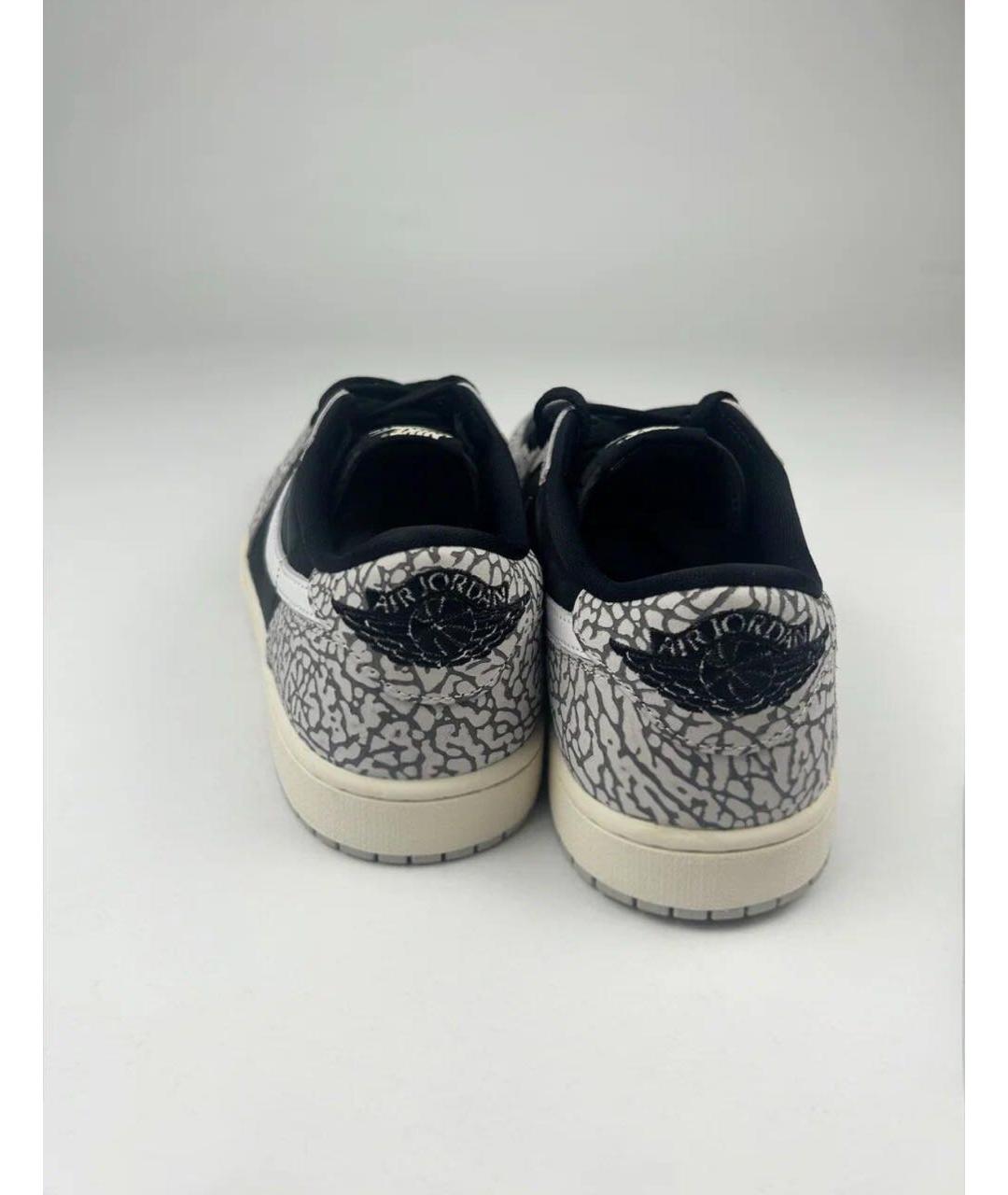 NIKE Антрацитовые кожаные низкие кроссовки / кеды, фото 4