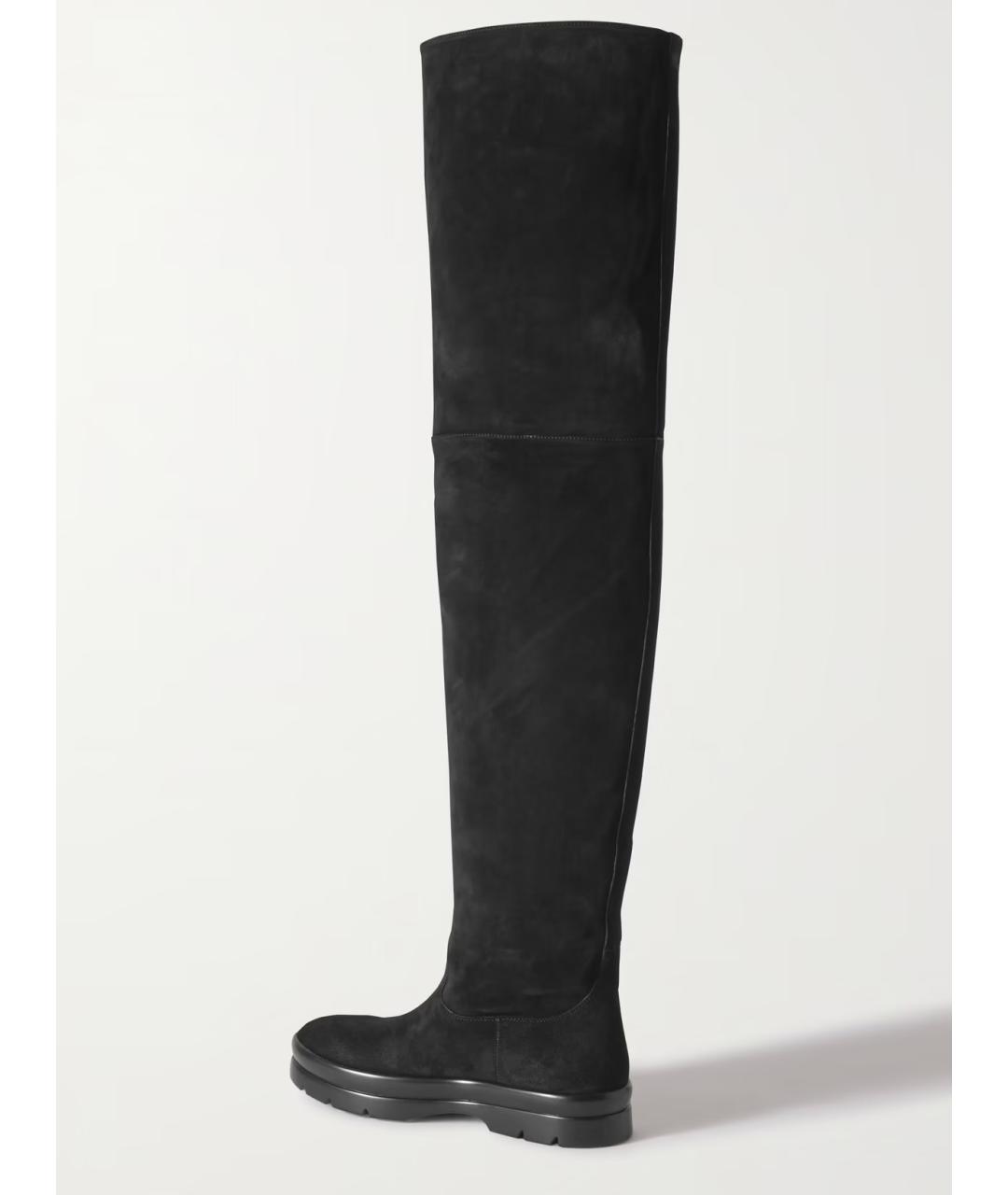 THE ROW Черные замшевые ботфорты, фото 3