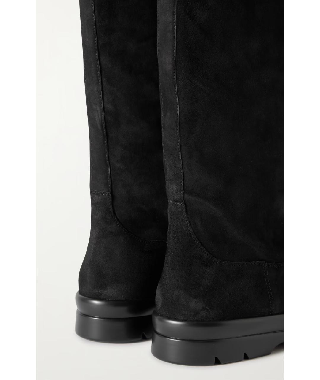 THE ROW Черные замшевые ботфорты, фото 4