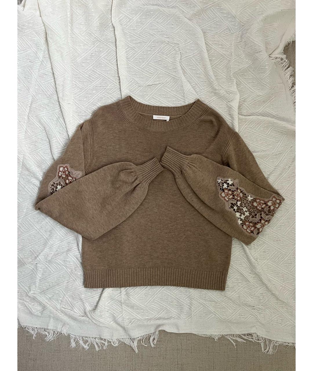 SEE BY CHLOE Бежевый шерстяной джемпер / свитер, фото 9
