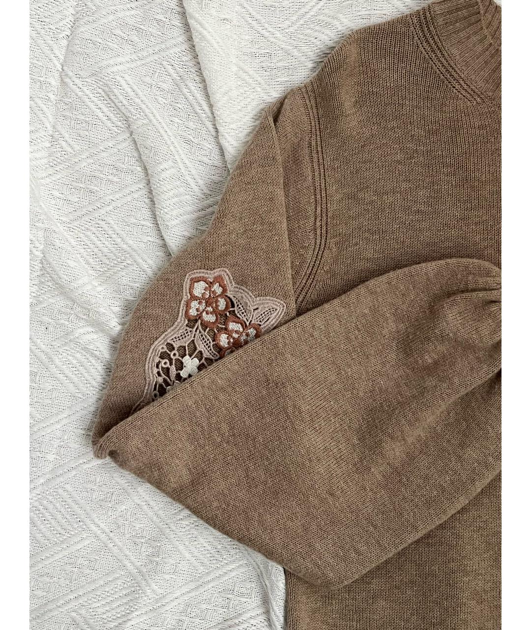 SEE BY CHLOE Бежевый шерстяной джемпер / свитер, фото 4