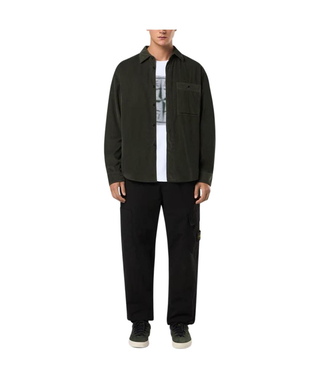 STONE ISLAND Черные брюки чинос, фото 3