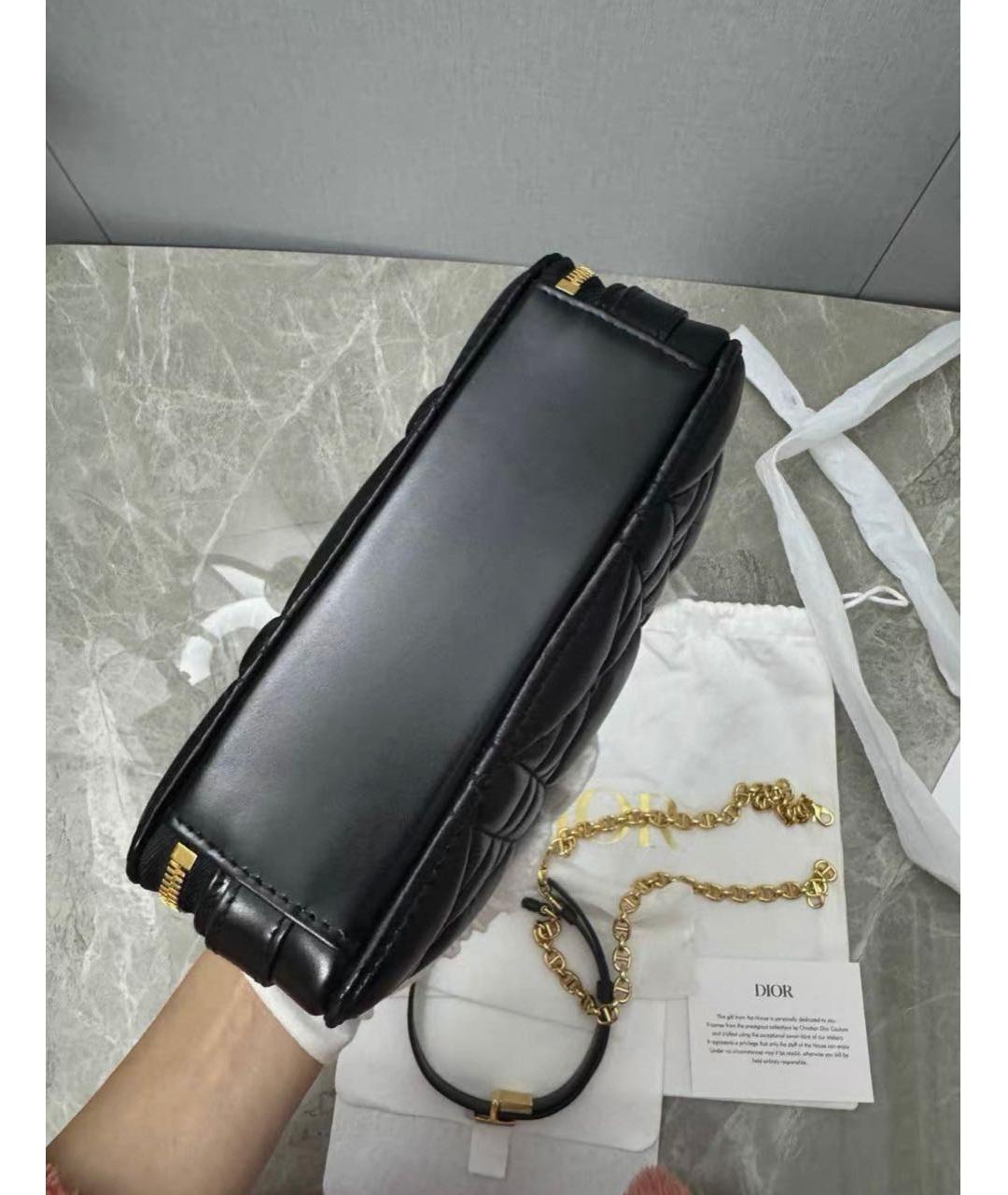 CHRISTIAN DIOR Черная кожаная сумка с короткими ручками, фото 4