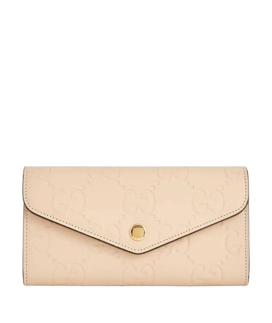 GUCCI Бежевый кожаный кошелек, фото 1
