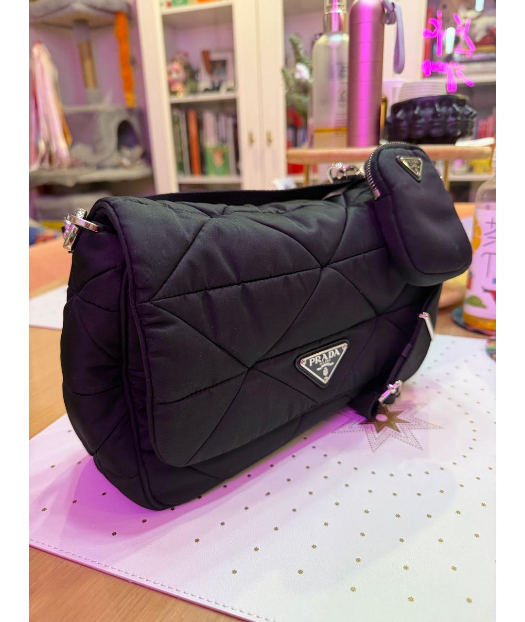 PRADA Черная тканевая сумка через плечо, фото 2