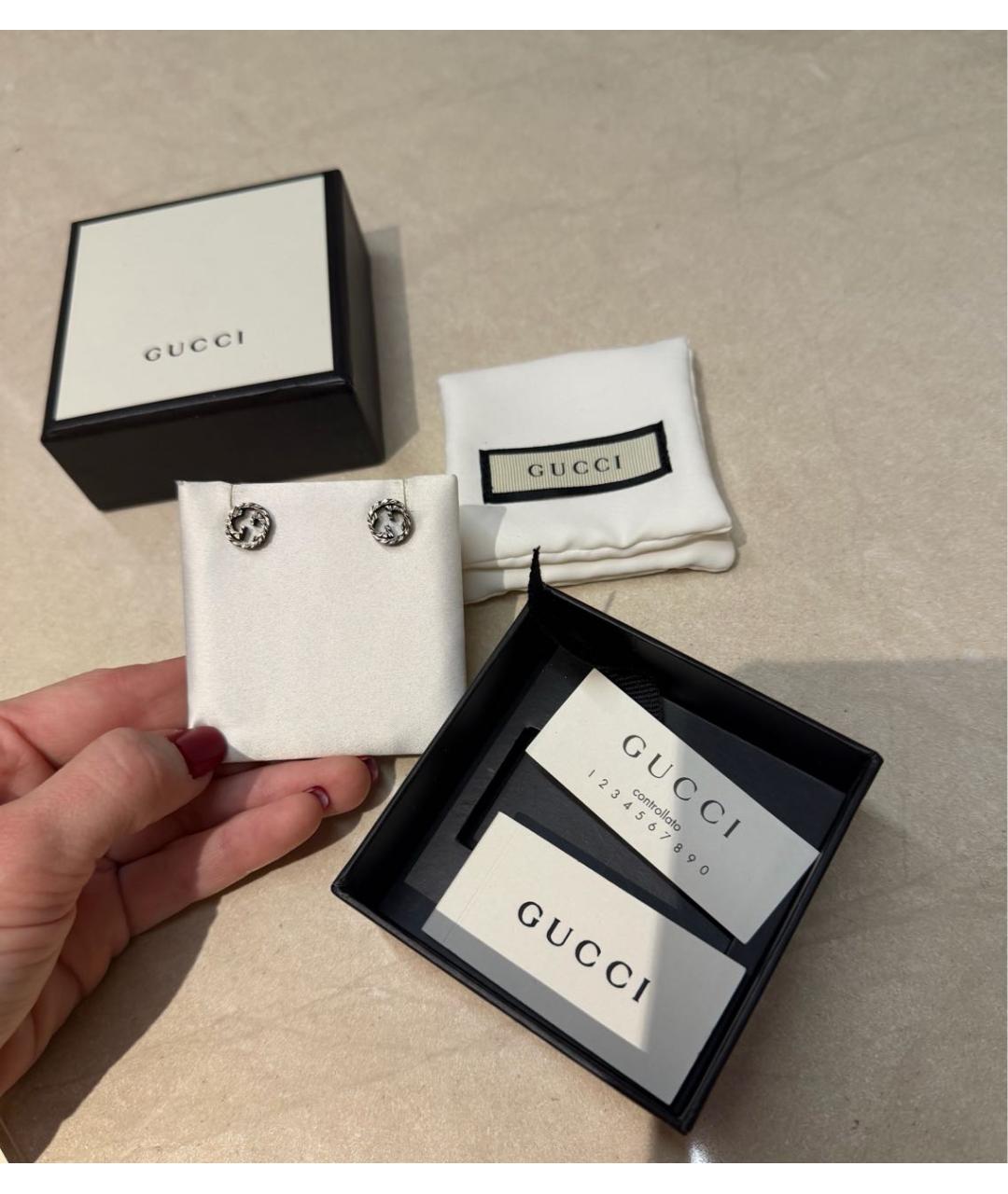 GUCCI Серебряные серебряные серьги, фото 6