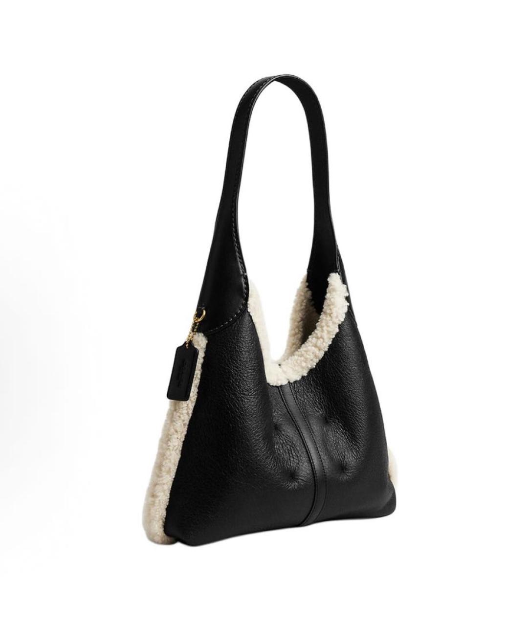 COACH Черная кожаная сумка через плечо, фото 2