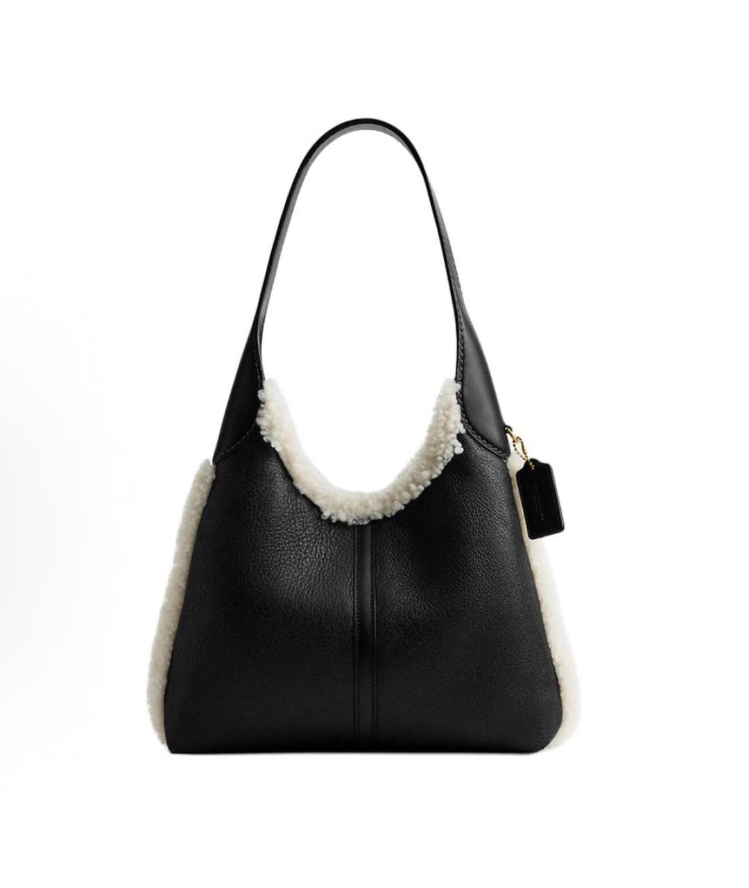 COACH Черная кожаная сумка через плечо, фото 1