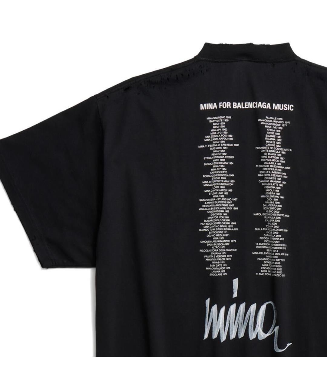 BALENCIAGA Черная хлопковая футболка, фото 4