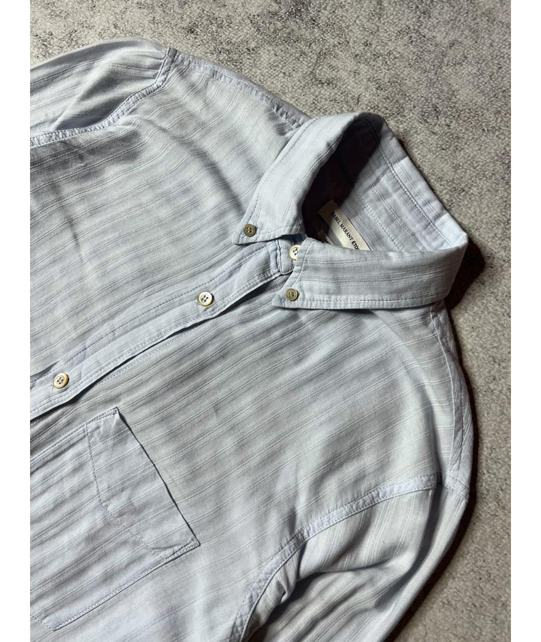 ISABEL MARANT ETOILE Голубая хлопковая рубашка, фото 5
