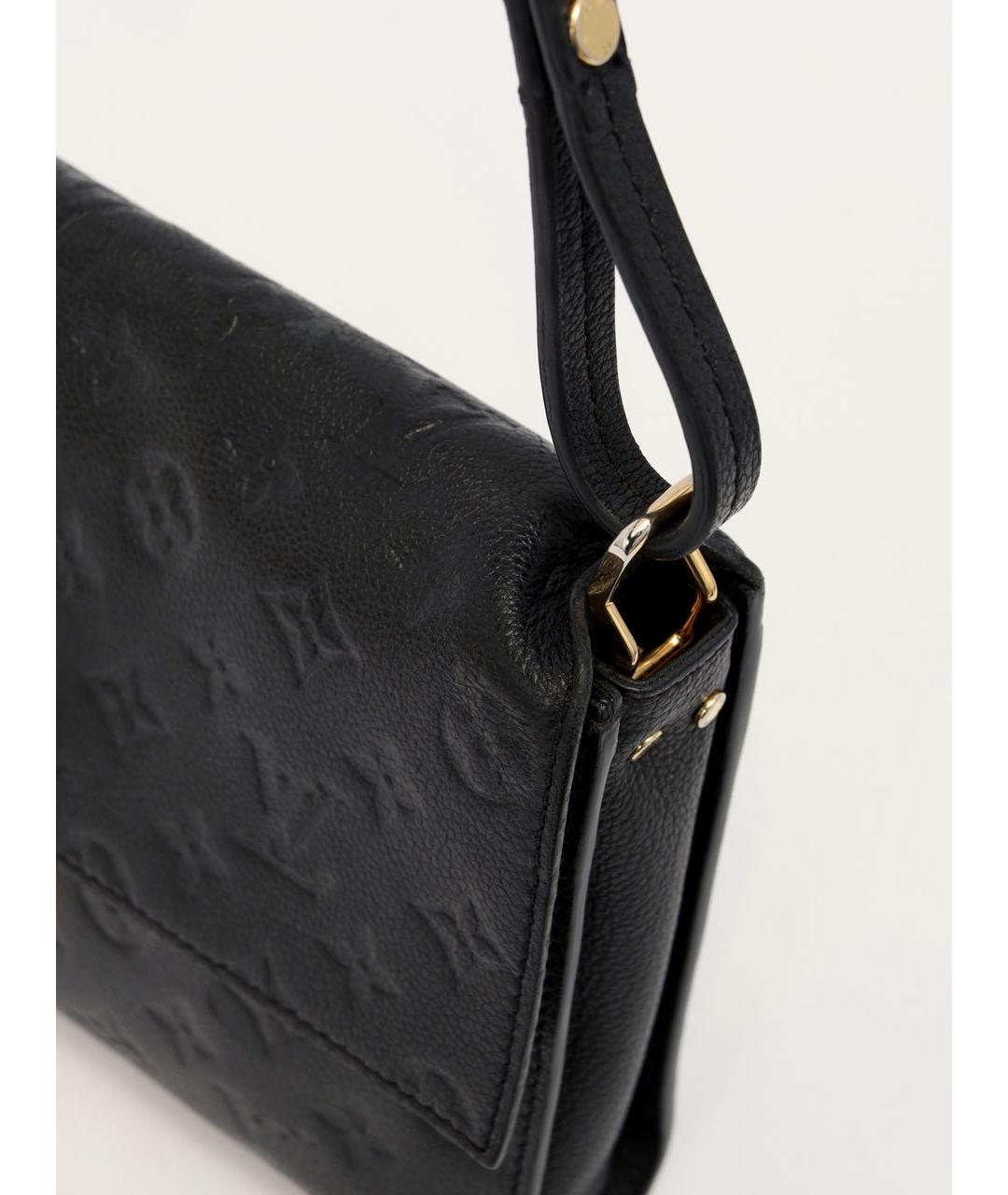 LOUIS VUITTON Черная кожаная сумка через плечо, фото 7