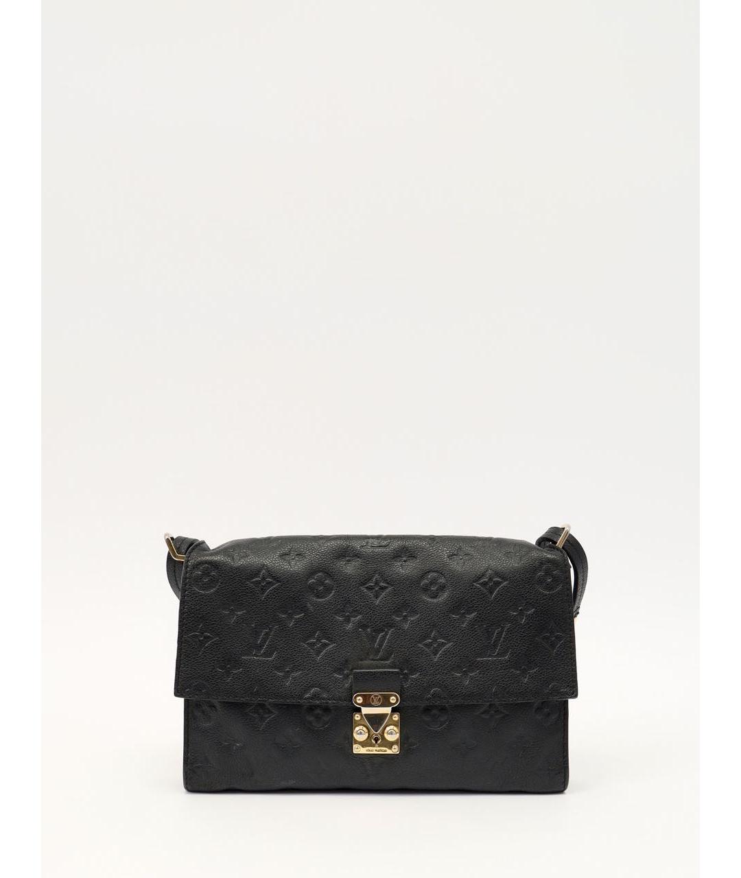 LOUIS VUITTON Черная кожаная сумка через плечо, фото 9
