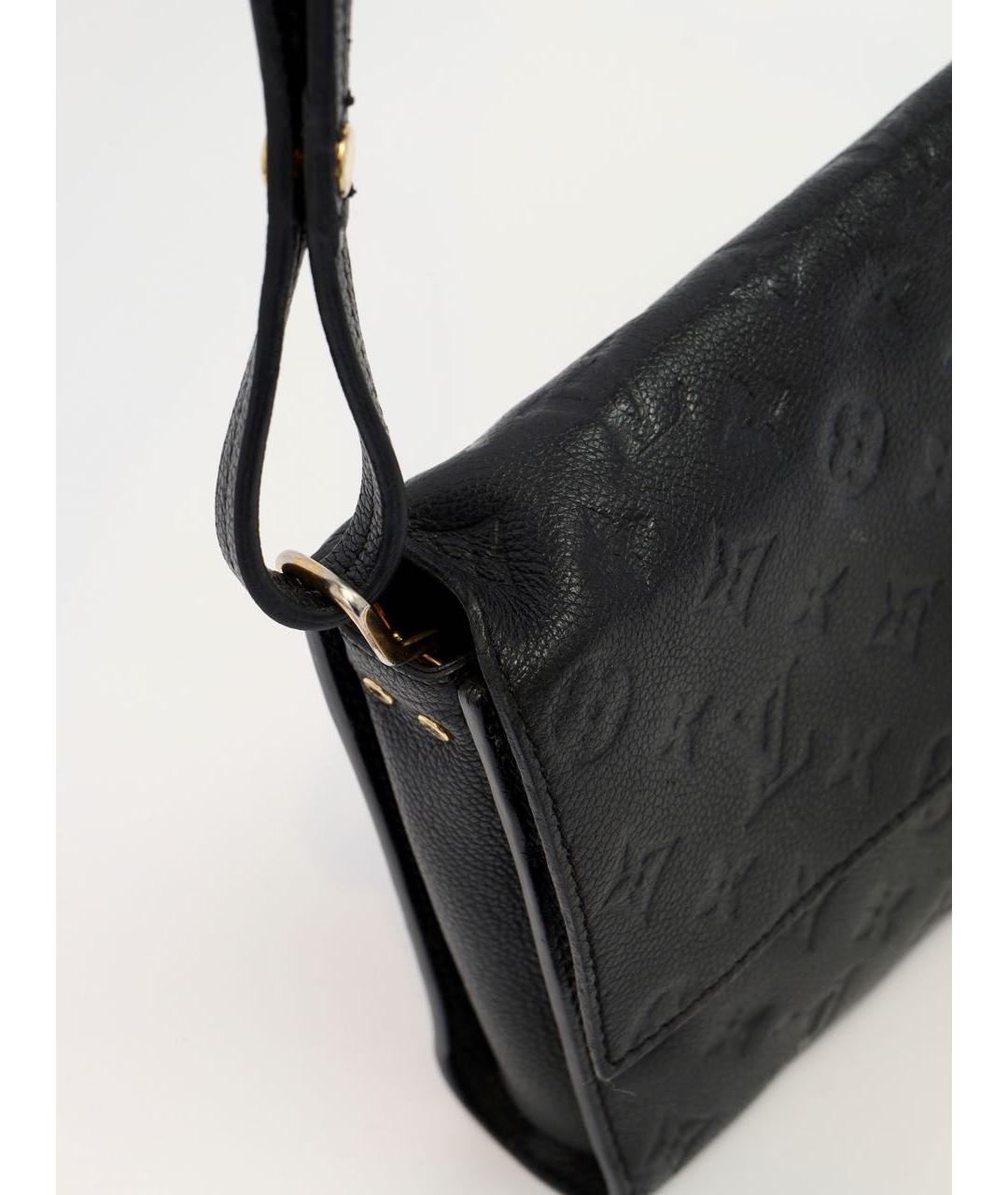 LOUIS VUITTON Черная кожаная сумка через плечо, фото 8