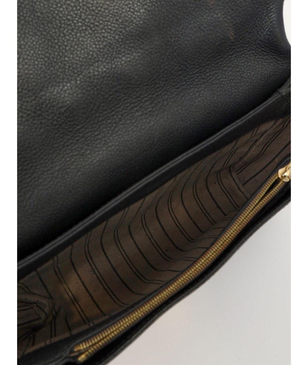 LOUIS VUITTON Черная кожаная сумка через плечо, фото 4