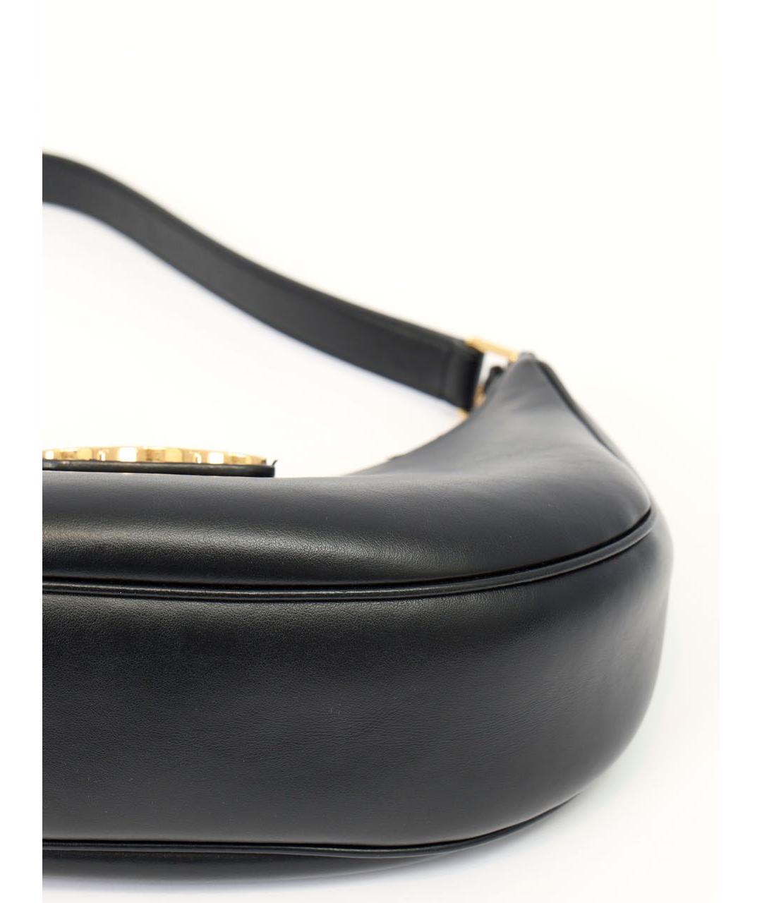 CELINE Черная кожаная сумка с короткими ручками, фото 8