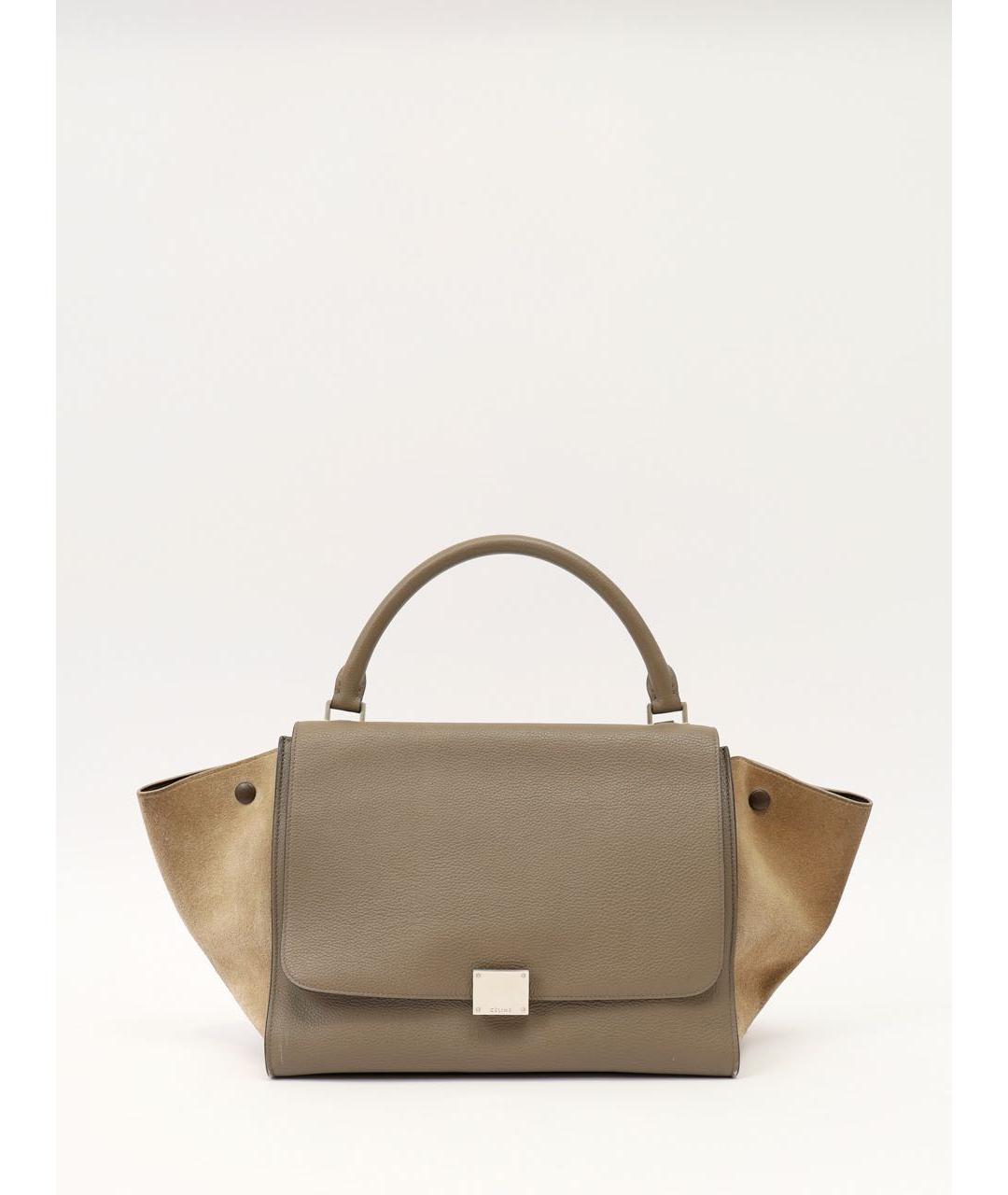 CELINE Бежевая кожаная сумка через плечо, фото 9