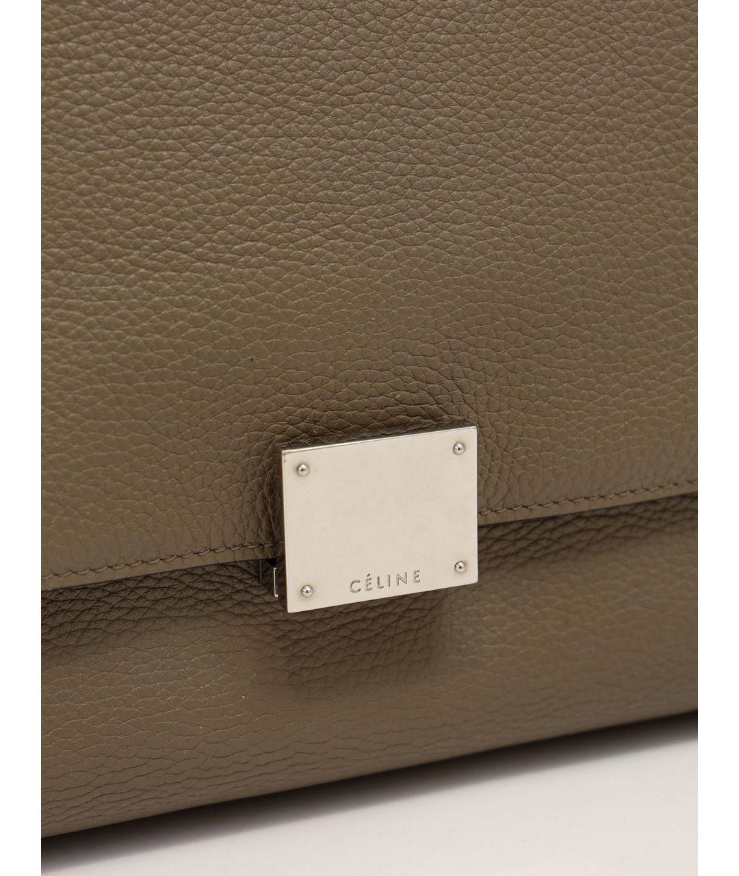 CELINE Бежевая кожаная сумка через плечо, фото 6