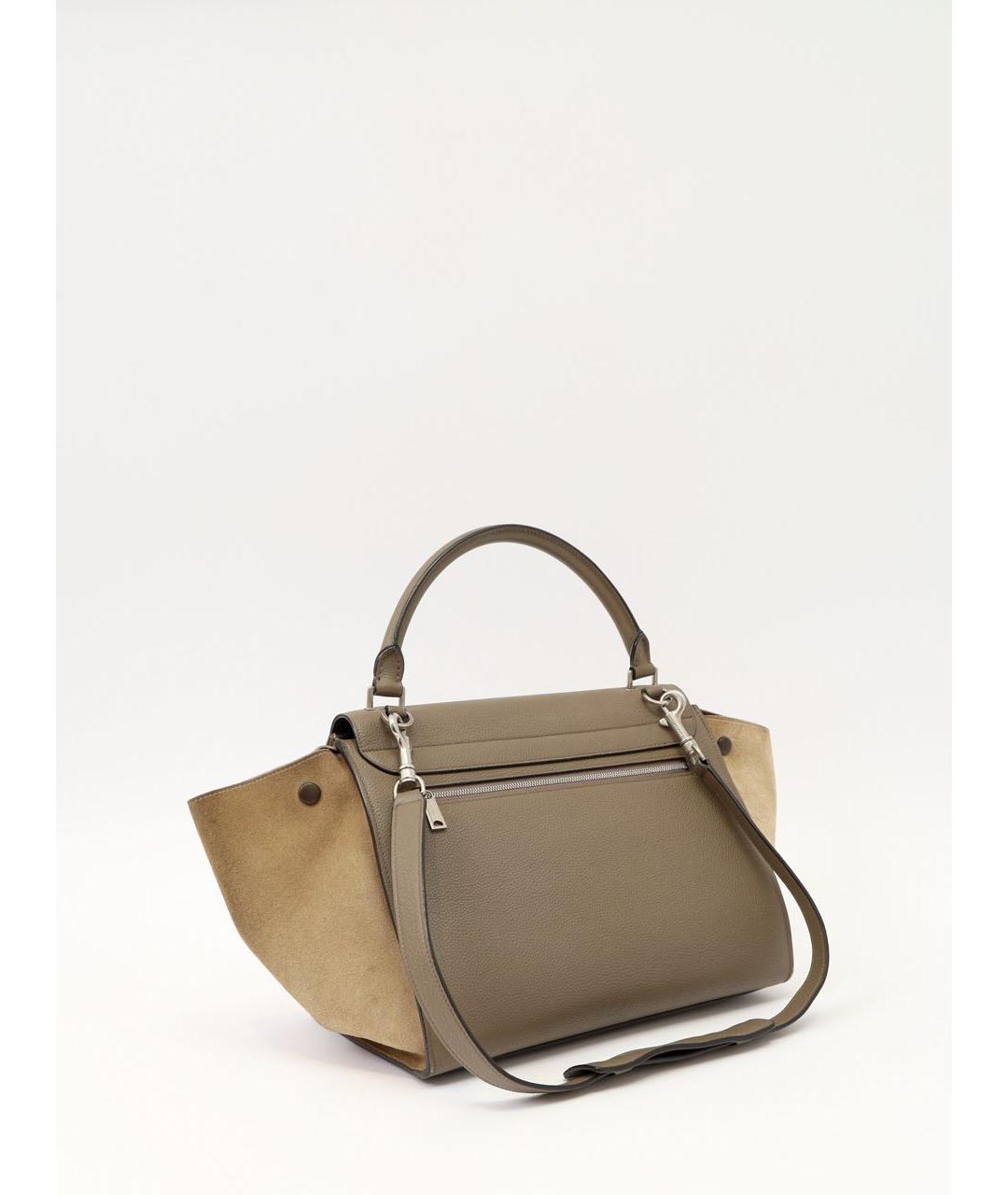 CELINE Бежевая кожаная сумка через плечо, фото 2