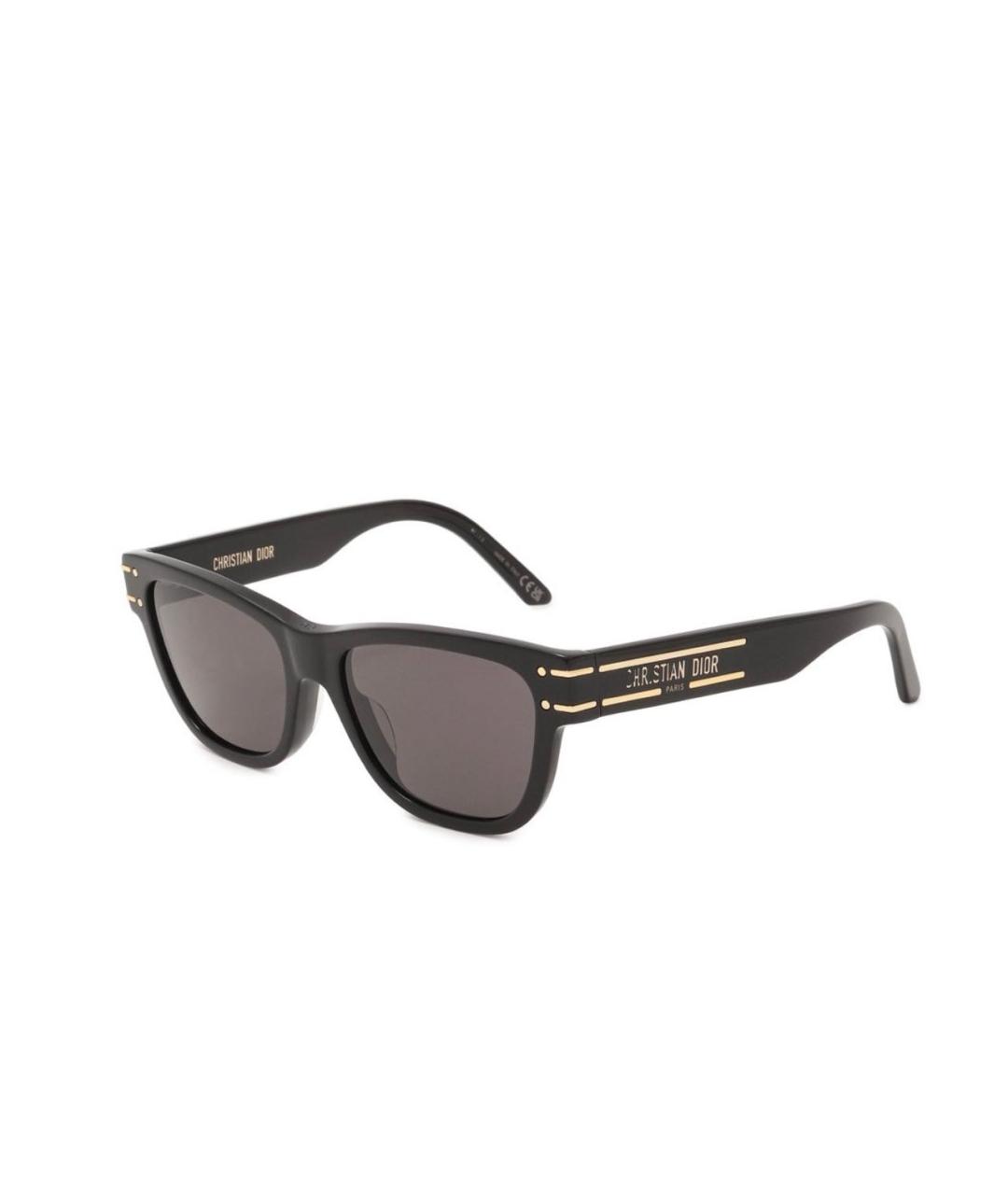 CHRISTIAN DIOR Черные пластиковые солнцезащитные очки, фото 1
