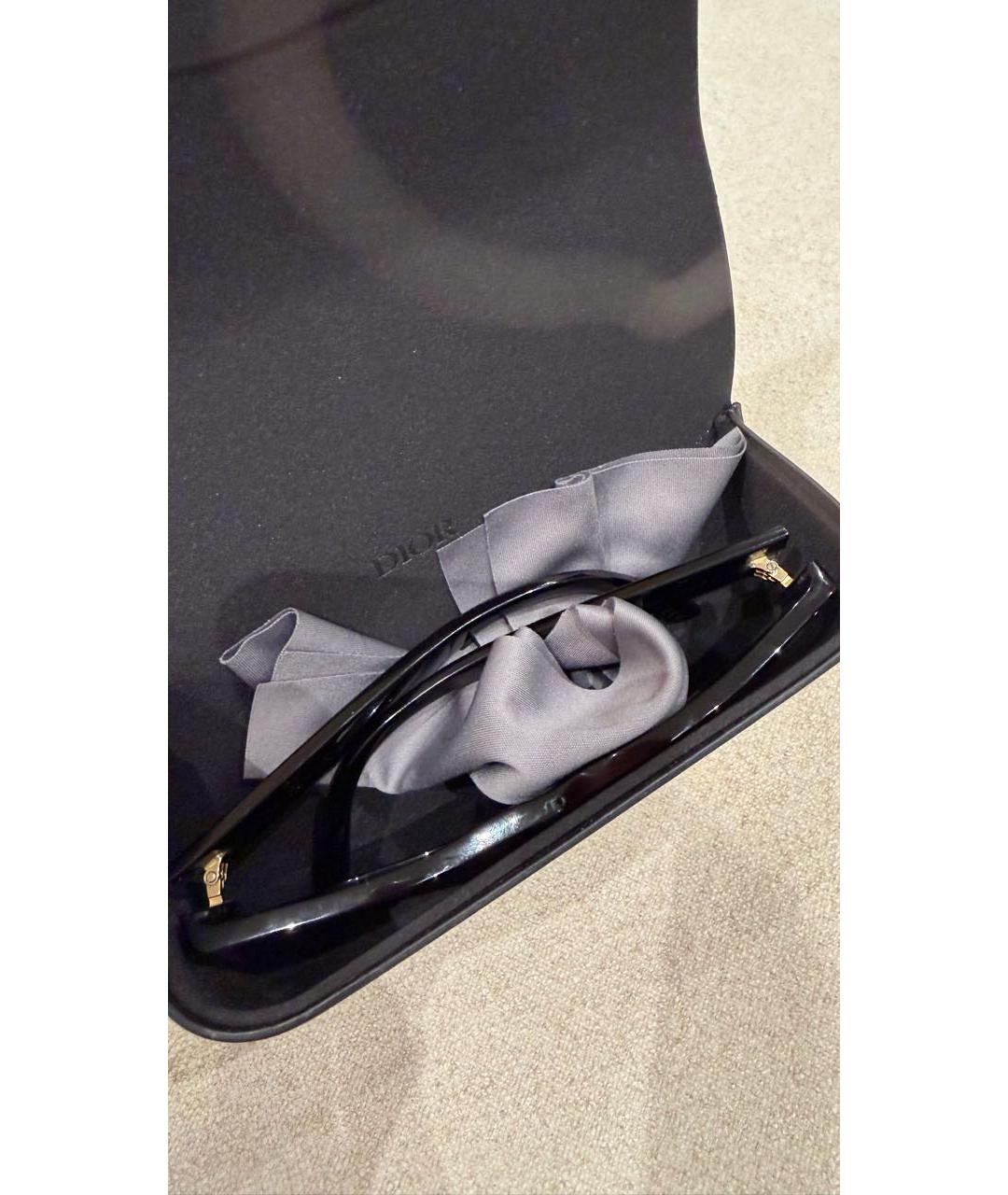 CHRISTIAN DIOR Черные пластиковые солнцезащитные очки, фото 7