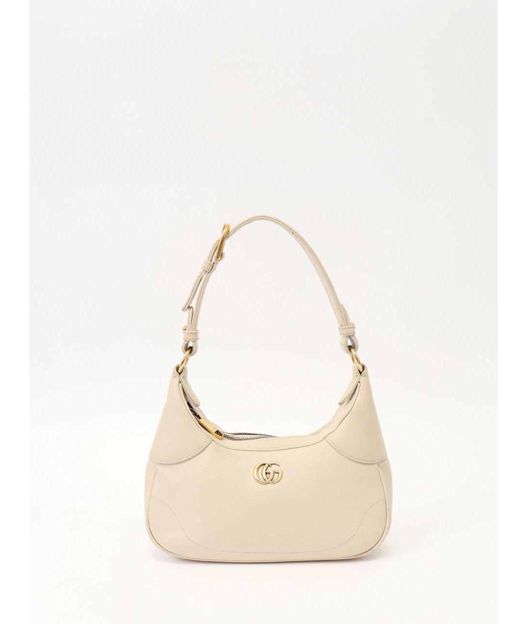 GUCCI Бежевая кожаная сумка через плечо, фото 9