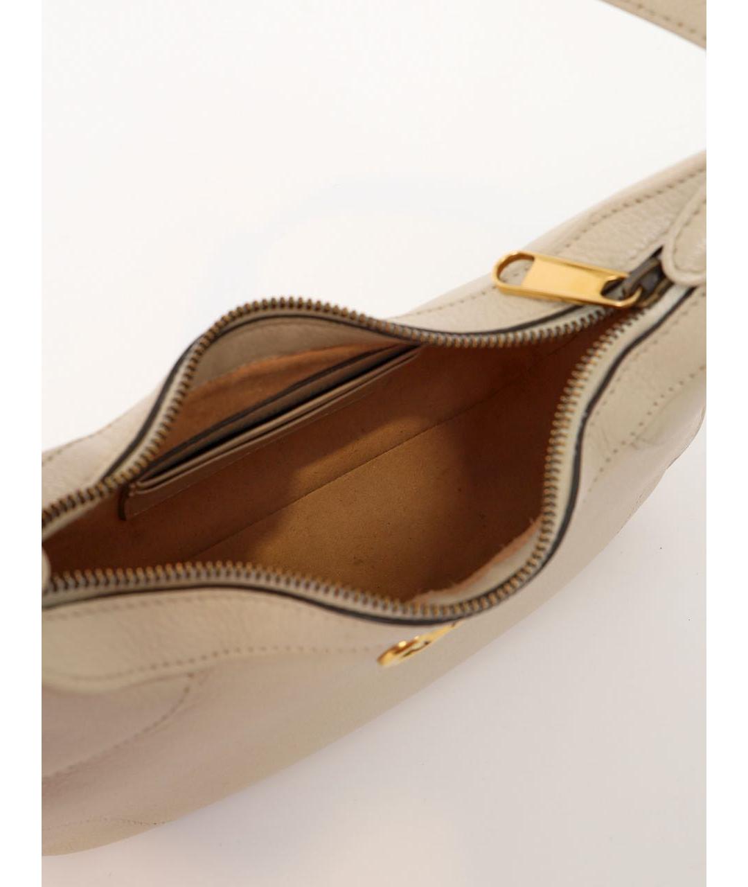 GUCCI Бежевая кожаная сумка через плечо, фото 3