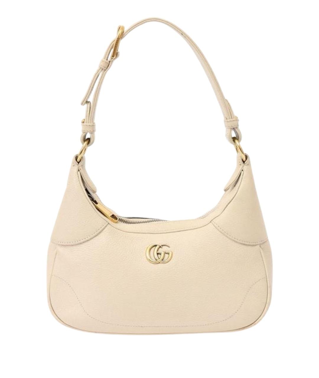 GUCCI Бежевая кожаная сумка через плечо, фото 1