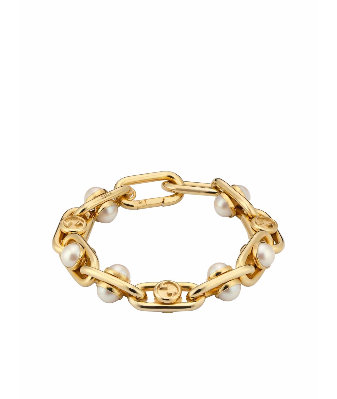 GUCCI Желтый латунный браслет, фото 1