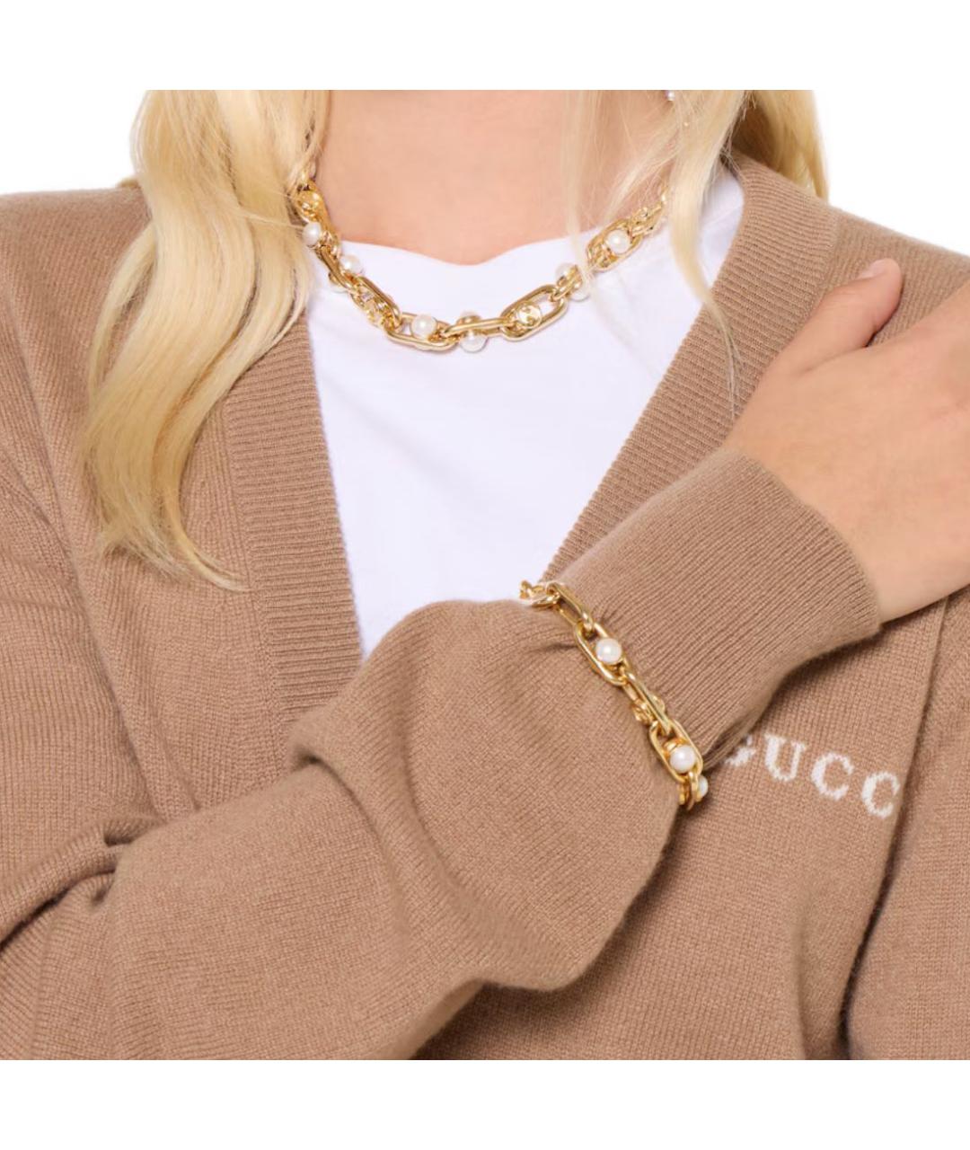 GUCCI Желтый латунный браслет, фото 3