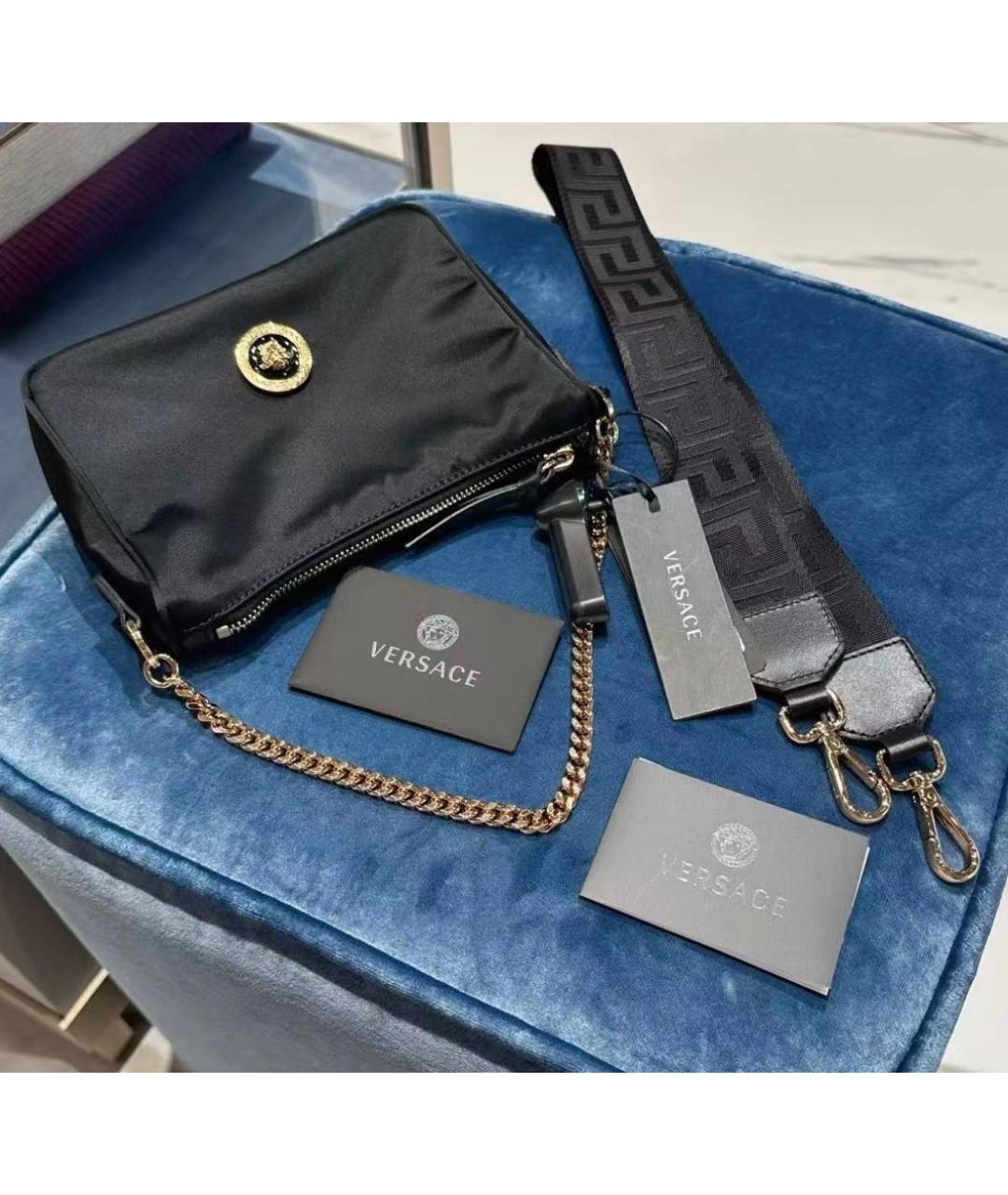 VERSACE Черная сумка через плечо, фото 4