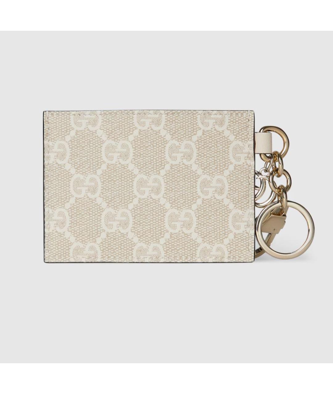 GUCCI Бежевый кожаный кардхолдер, фото 4