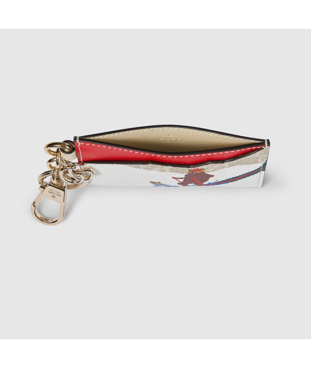 GUCCI Бежевый кожаный кардхолдер, фото 2