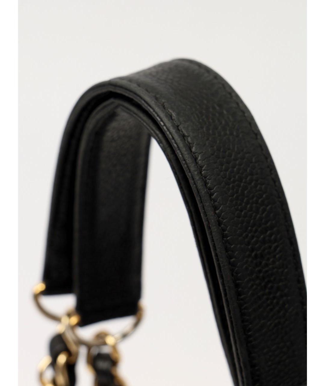 CHANEL Черная кожаная сумка тоут, фото 7