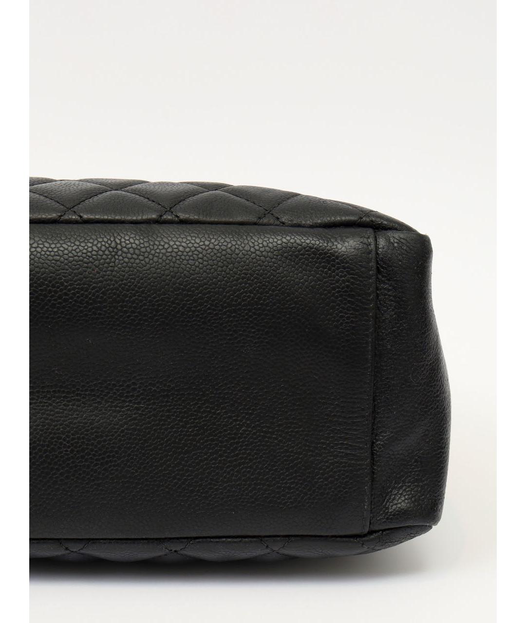 CHANEL Черная кожаная сумка тоут, фото 8