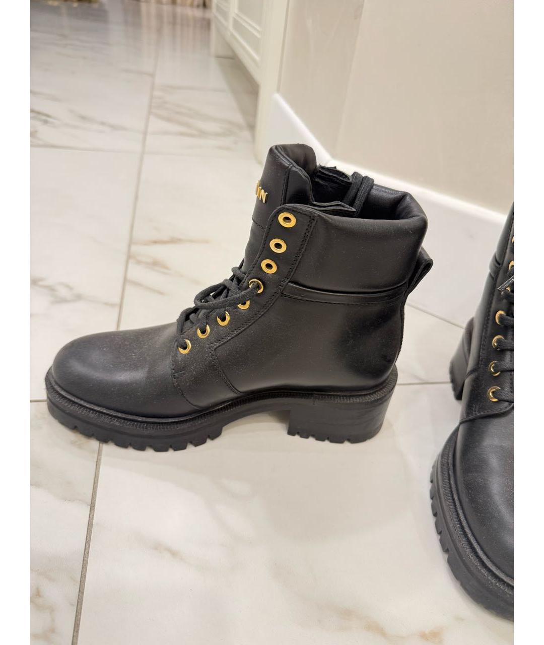 BALMAIN Черные кожаные ботинки, фото 9